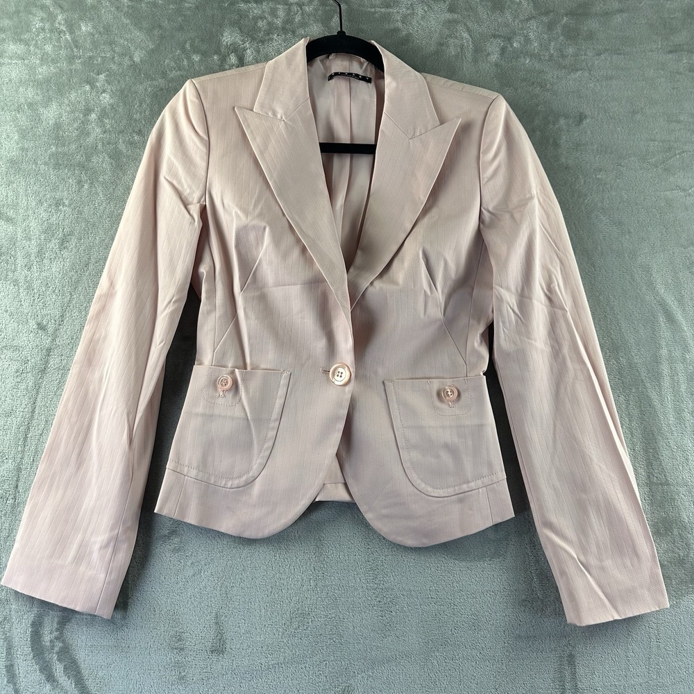 Sisley Blazer Women's 40 (S) Light Pink Cotton